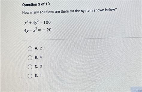 Solved Question 3 ﻿of 10how Many Solutions Are There For The
