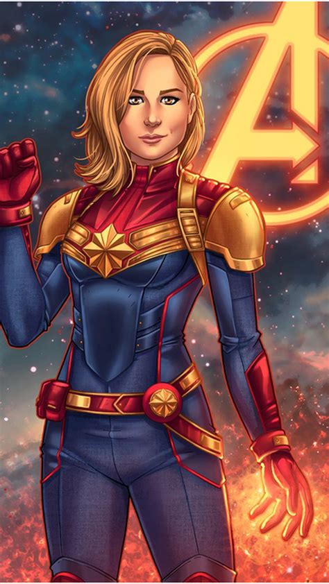 Captain Marvel Animated iPhone X Wallpaper | 2021 Movie Poster Wallpaper HD