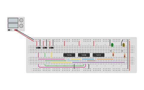 Circuit Design Rangkaian 2 Full Adder Tinkercad