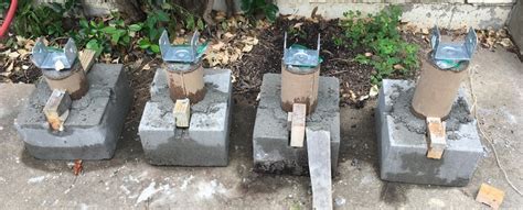 Deck block brand piers allow for lumber attachments in parallel and/or perpendicular configurations. Adjustable deck concrete pier - Home Improvement Forum