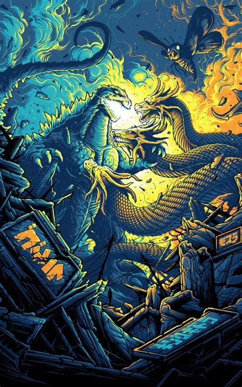 Godzilla Mothra And King Ghidorah Poster