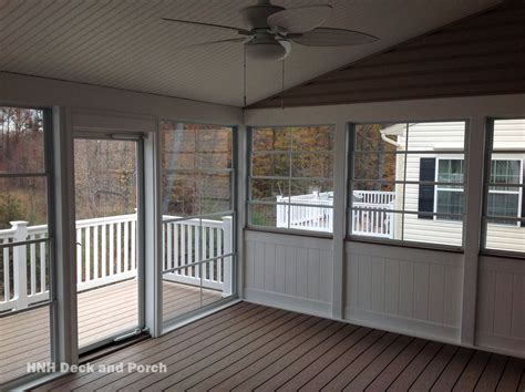 Screened In Porch With Pgtindustries Eze Breeze Sliding Panels And