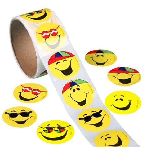 Sticker Pack 100pcs Mini Paper Stickers Smile Face Thumbs Stars School