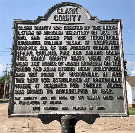 Clark County Historical Marker