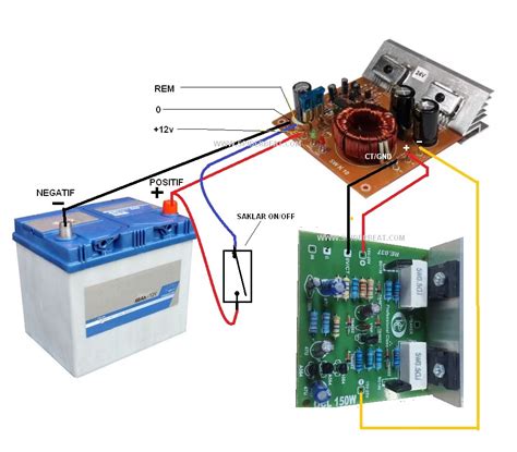 Cara Agar Kit Power Amplifier Ocl 150w Bisa Menggunakan Aki 12v