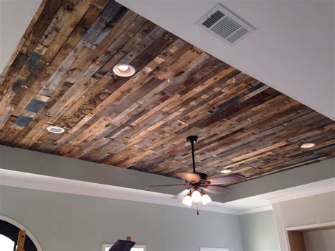 Our Gorgeous Wood Pallet Ceiling Ideer Boligindretning