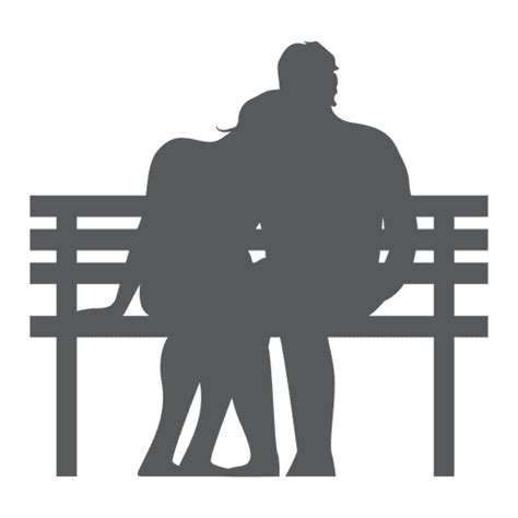 Couple Sitting On Bench Silhouette Transparent Png And Svg Vector File