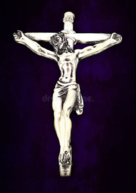 Jesus Christ En El Crucifijo Blanco Y Negro Foto De Archivo Imagen