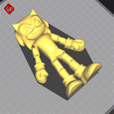 Stl File Flexi Sonic The Hedgehog Print In Place No Supports 🦔・3d