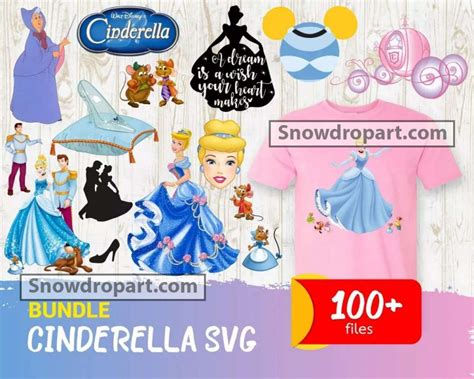 100 Cinderella Svg Bundle Princess Svg Disney Svg Cinderella Svg