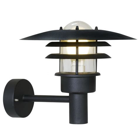 Garden Wall Light With Ip44 Rating Double Insulated Black Finish
