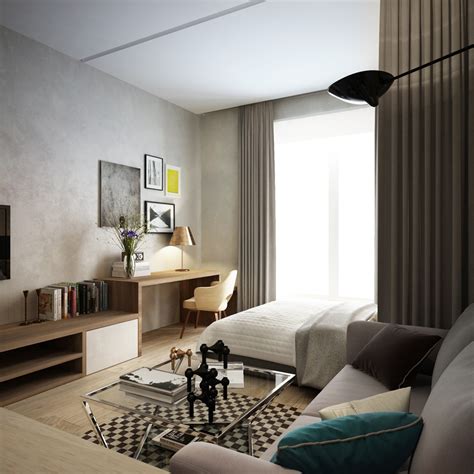 Entertaining in a studio apartment can be tricky, but if you keep a couple of ottomans around you can you need to use all of the space that you have when you're decorating a studio apartment (pro tip: Ultimate Studio Design Inspiration: 12 Gorgeous Apartments