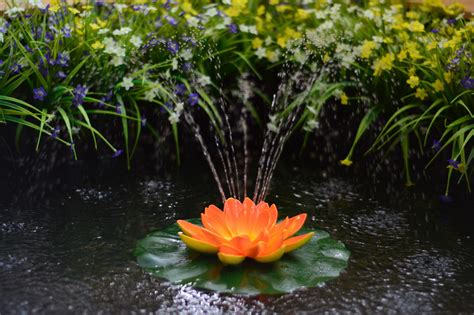 Asc Solar Water Floating Lotus Fountain