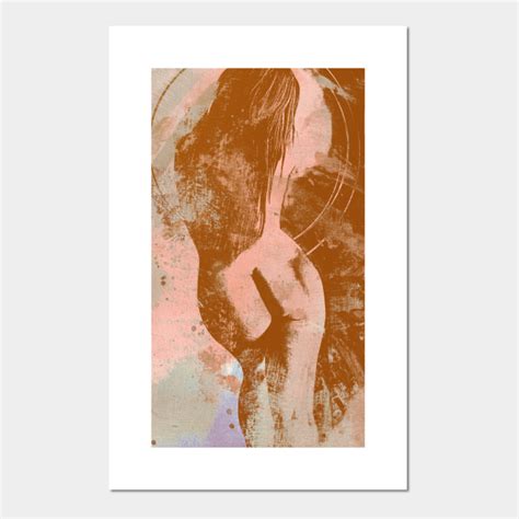 Blind For A Minute I Graffiti Nude Woman Silhouette Canvas Print By