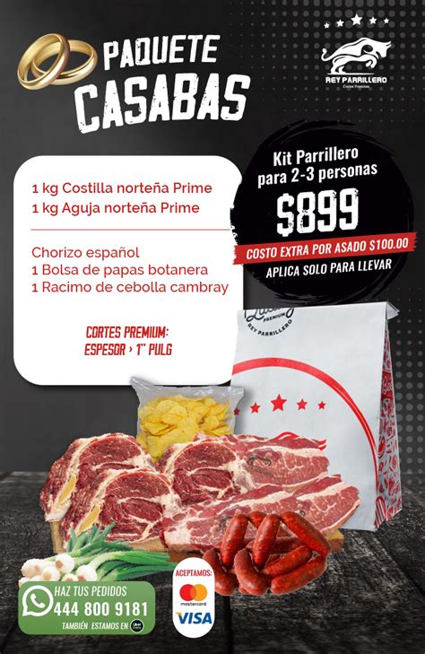 Paquete Especial Rey Parrillero San Luis Cortes De Res Premium