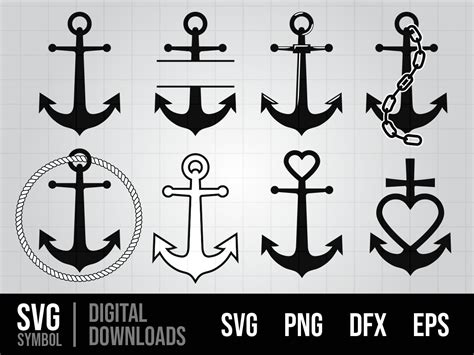 Anchor Svg Cross Heart Anchor Svg Anchor Tattoo Svg Anchor With