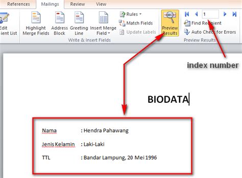 Tips mengajar membaca di kelas i sd dalam pembelajaran bahasa indonesaia di sekolah dasar sd kita mengenal ada pembelajaran untuk kelas tinggi dan pembelajaran untuk kelas rendah. Cara Membuat Mail Merge di Word Menggunakan Sumber Data Dari Excel, Lebih Praktis!! - Pintar ...