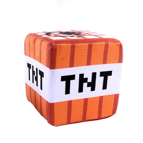 1pc 2030cm Cartoon Game Minecraft Tnt Bomb Plush Toy Stuffed Keychain