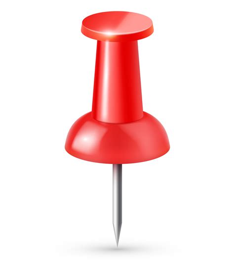 Glossy Red Push Pin 11421319 Png