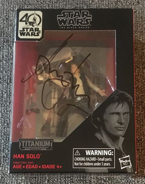 Harrison Ford Signed Autograph Star Wars Black Series Han Solo Figure