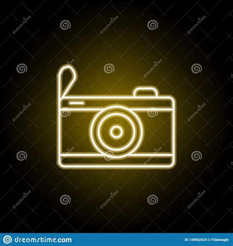 A portrait effect is a skill to add two photos to a picture. Camera Icon In Neon Style. Element Of Travel Illustration ...