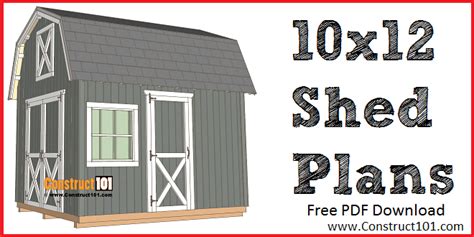 10x12 Shed Floor Plans