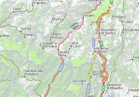 Comune di castel di casio) sa italya. Mappa Castel di Casio - Cartina Castel di Casio ViaMichelin