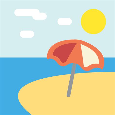 Beach With Umbrella Emoji Download For Free Iconduck