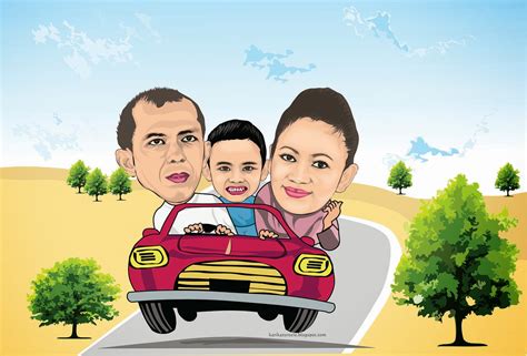 Tanpa humor, hidup kita akan menjadi kering, membosankan dan bahkan sulit. karikatur Keluarga Kecil Lucu II ~ Banten Art Design