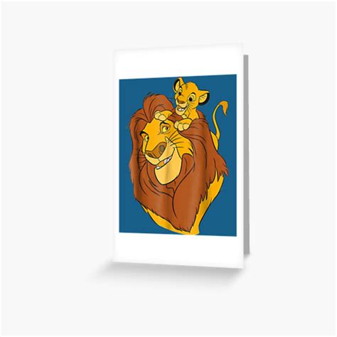 The Lion King Simba And Mufasa Father And Son Greeting Card By