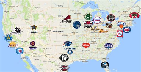 35 Nba Teams On A Map Maps Database Source