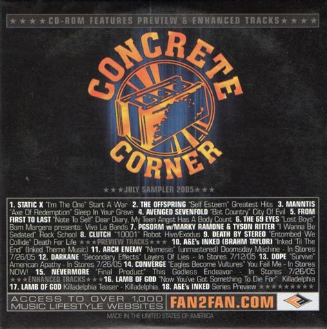 Concrete Corner July Sampler 2005 2005 Cd Discogs