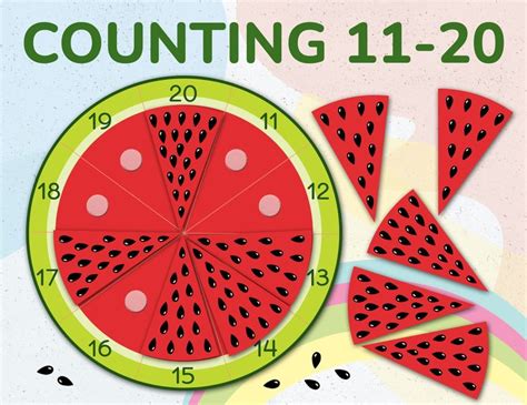 Watermelon Counting Learning Binder Activity Homeschool Preschool Pre