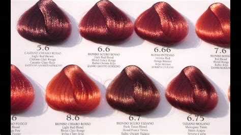Different Shades Of Red Hair Color Chart Red Hair Color Chart Style