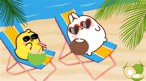 Molang Funny Cartoons Beach Trip Full Episodes YouTube
