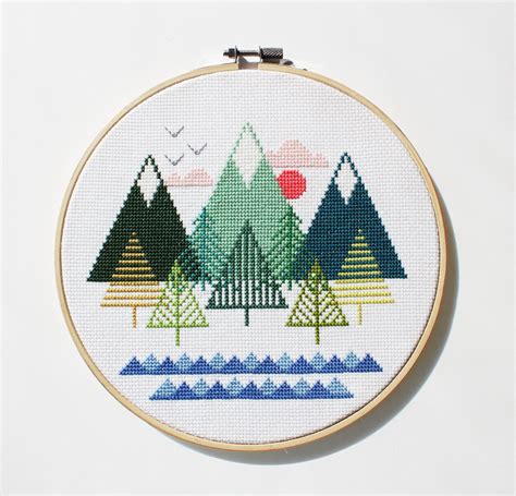 Browse more cross stitch pattern vectors from istock. Sea to Sky Modern counted cross stitch pattern Instant