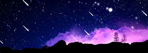Search your top hd images for your phone, desktop or website. Full Aesthetic Nebula Starry Sky Banner Background, Hand ...