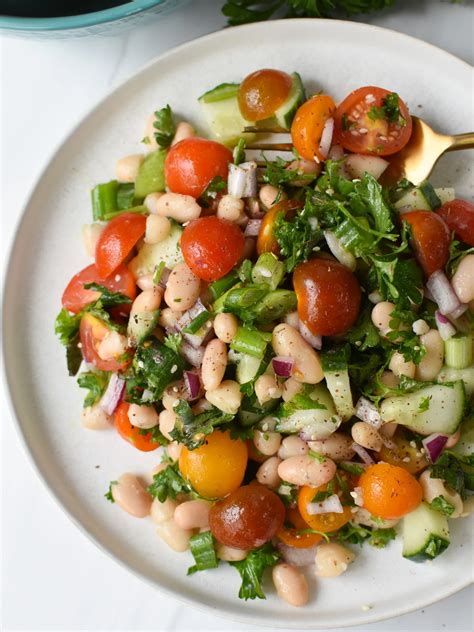 Mediterranean White Bean Salad A Cedar Spoon