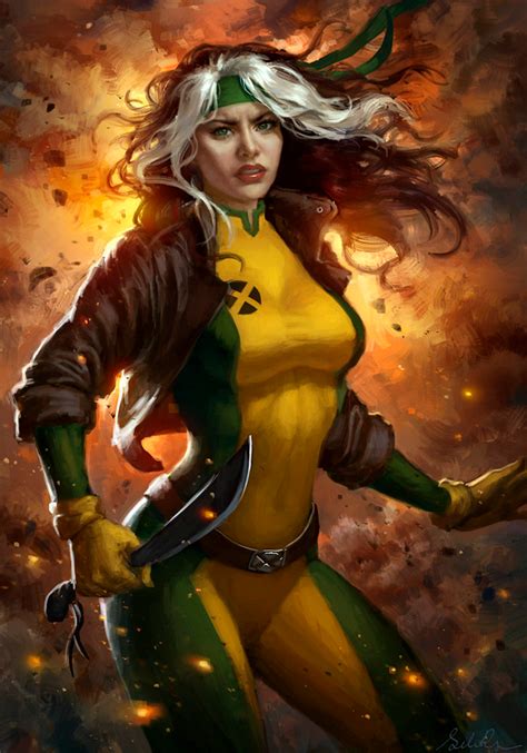 Artstation Rogue X Men Selene Regener Marvel Super Heroi Heróis Marvel