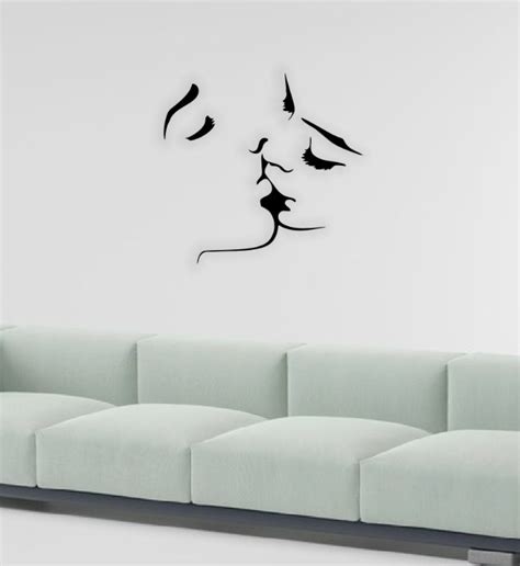 kissing couple wall decor 3d model vector files