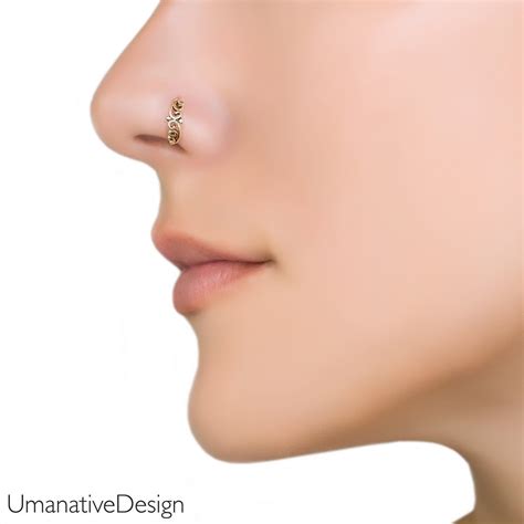 indian nose ring gold nose ring nose hoop solid gold nose etsy gold nose hoop nose ring