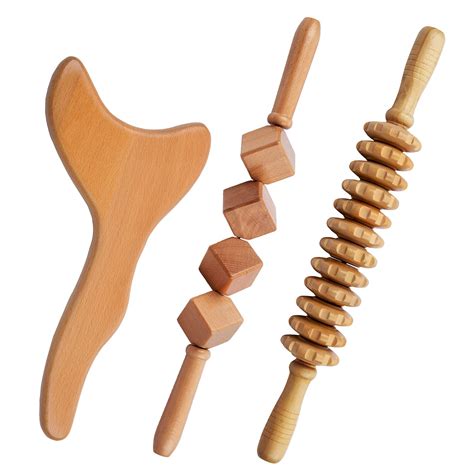 Buy Wood Therapy Massage Tools 3 Pcs Set For Wooden Lymphatic Drainage Tool Maderoterapia Kit