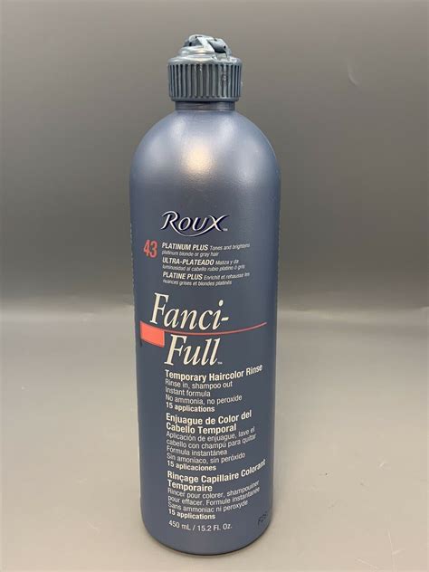 Roux Platinum Plus Fanci Full Temporary Haircolor Rinse 152 Oz Bottle
