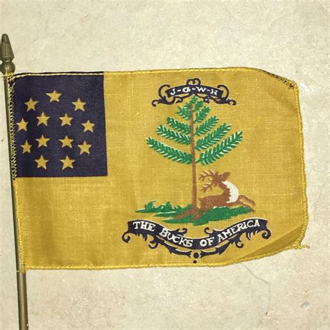 Flag Of The Bucks Of America A Massachusetts Militia Group Comprised