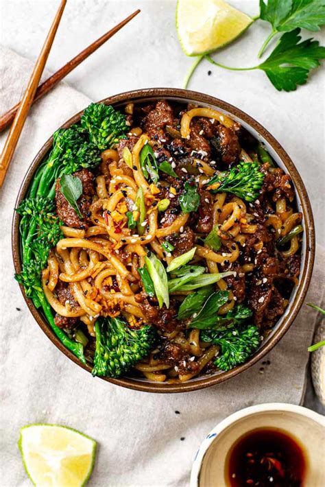 Seitan is made from gluten flour (wheat), although it's not rich in carbs like bread but a good source of protein. Vegan Sesame "Beef" Udon Noodles | thank you berry much