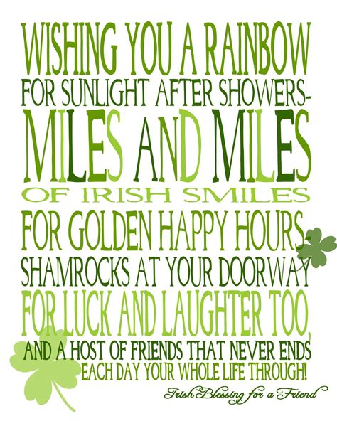 Wishing You Miles And Miles Of Irish Smiles Free Printable The