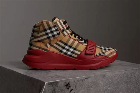 Burberry Drops Vintage Check High Top Sneakers Hypebeast