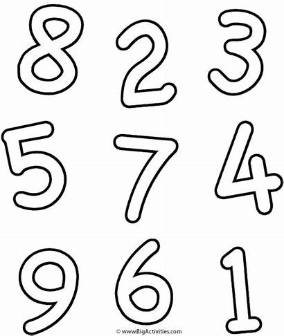 Coloring Numbers Pages Printing Number Uppercase Printable