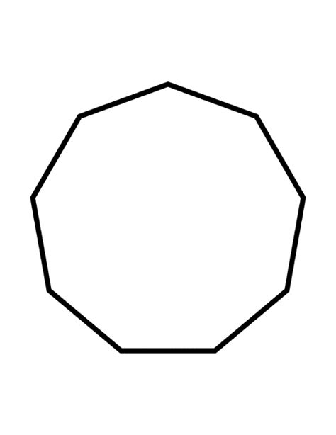 Flashcard Of A Polygon With Nine Equal Sides Clipart Etc