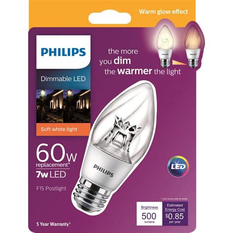 Philips 60 Watt Equivalent F15 Dimmable Led Post Light Star Soft White